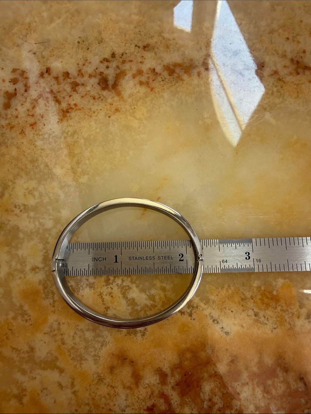 New Small white stainless Bangle - Picture 6 of 8
